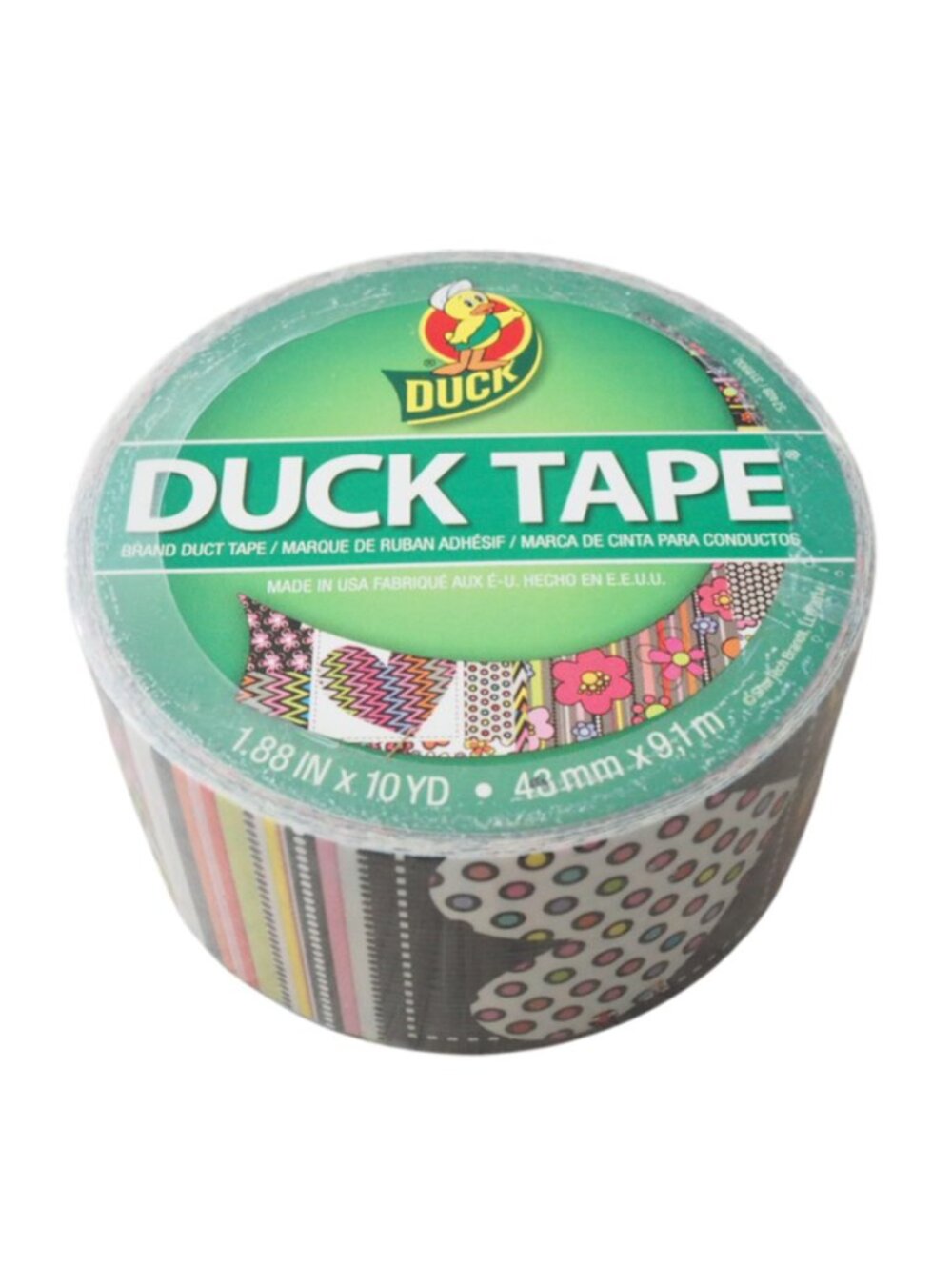 NWT Duck Tape Heart and Flower Patchwork Quilt Pattern Rare Retired Print